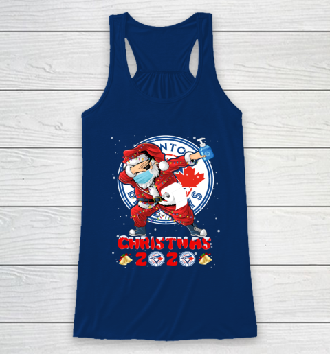 Toronto Blue Jays Funny Santa Claus Dabbing Christmas 2020 MLB Racerback Tank 6