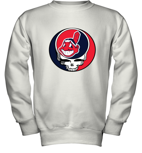 Cleveland Indians The Grateful Dead Baseball MLB Mashup Youth Sweatshirt