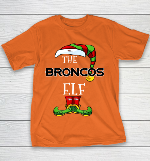 Denver Broncos Christmas ELF Funny NFL Youth T-Shirt 4