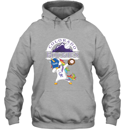 Hip Hop Dabbing Unicorn Flippin Love Colorado Rockies Hoodie