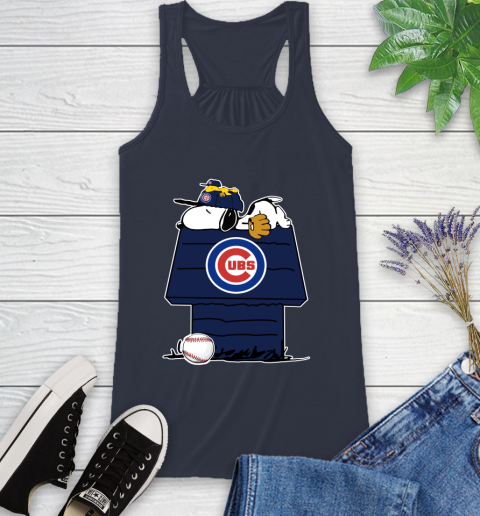 MLB Chicago Cubs Snoopy Woodstock The Peanuts Movie Baseball T Shirt Racerback Tank 12