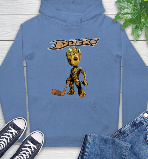 Anaheim Ducks NHL Hockey Groot Marvel Guardians Of The Galaxy Hoodie 11