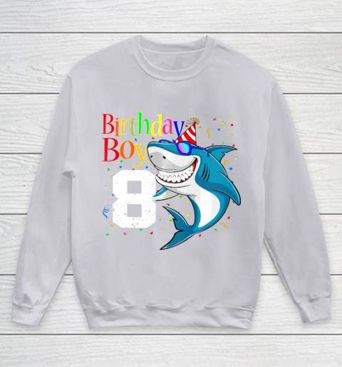 Kids 8th Birthday Boy Shark Shirts 8 Jaw Some Four Tees Boys 8 Years Old Youth Sweatshirt 3