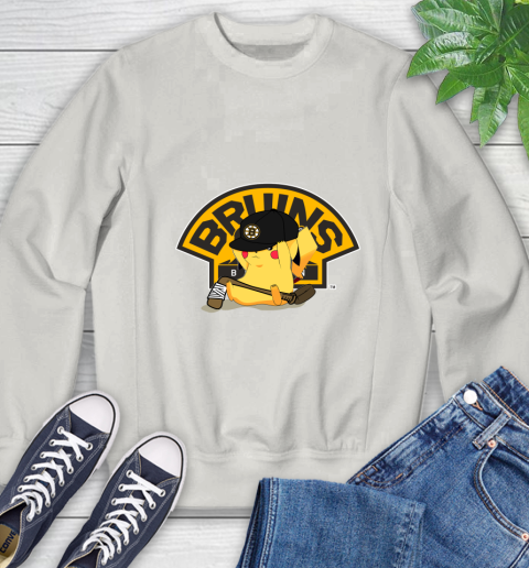 NHL Pikachu Hockey Sports Boston Bruins Sweatshirt 12