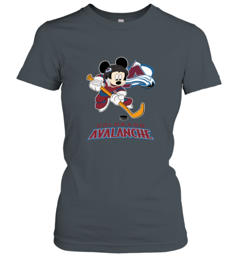 NHL Hockey Mickey Mouse Team Colorado Avanlanche Women's T-Shirt