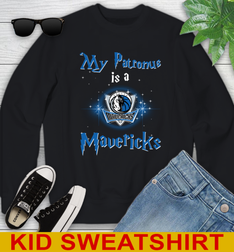 NBA Basketball Harry Potter My Patronus Is A Dallas Mavericks Youth Sweatshirt