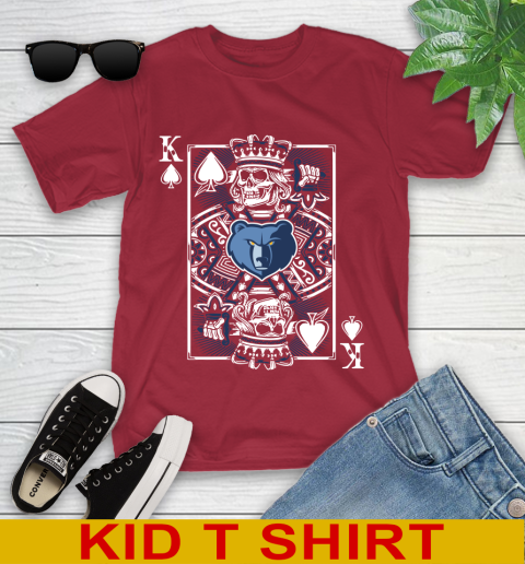 Memphis Grizzlies NBA Basketball The King Of Spades Death Cards Shirt Youth T-Shirt 12
