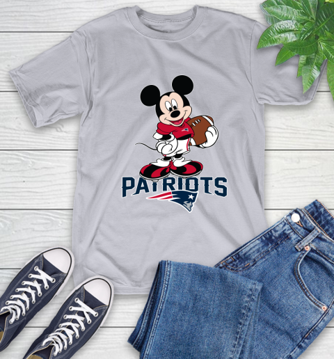 NFL Football New England Patriots Cheerful Mickey Mouse Shirt T-Shirt 6
