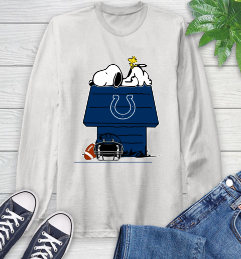 Indianapolis Colts NFL Football Snoopy Woodstock The Peanuts Movie Long Sleeve T-Shirt