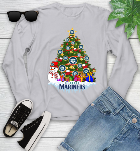 Seattle Mariners Merry Christmas MLB Baseball Sports Youth Long Sleeve 5