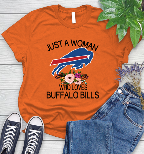 NFL Just A Woman Who Loves Buffalo Bills Football Sports Women's T-Shirt 2