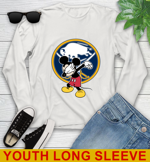 Buffalo Sabres NHL Hockey Dabbing Mickey Disney Sports Youth Long Sleeve 12