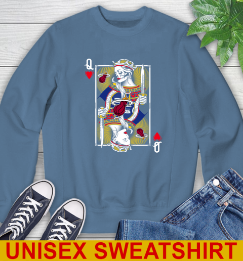 NBA Basketball Miami Heat The Queen Of Hearts Card Shirt Sweatshirt 10