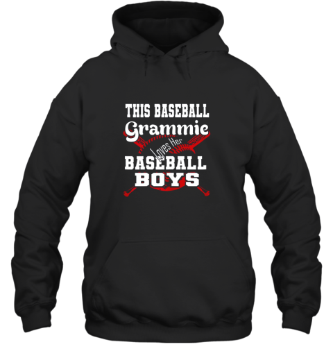 nnhy this baseball grammie loves her baseball boys hoodie 23 front black