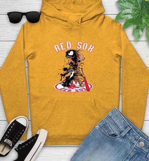 MLB Boston Red Sox Baseball Venom Groot Guardians Of The Galaxy Youth Hoodie 3