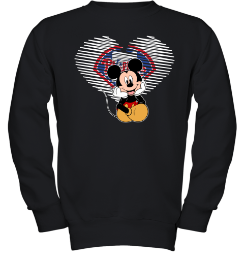 MLB Philadelphia Phillies The Heart Mickey Mouse Disney Baseball T Shirt 3lCM2N6A7MW youth sweatshirt 47 95 151514 front black