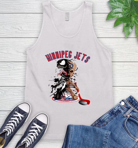 NHL Winnipeg Jets Hockey Venom Groot Guardians Of The Galaxy Tank Top
