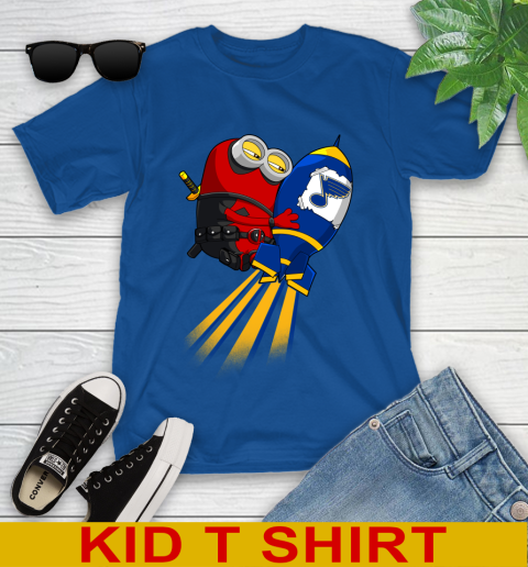 NHL Hockey St.Louis Blues Deadpool Minion Marvel Shirt Youth T-Shirt 10