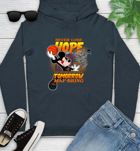 Miami Heat NBA Basketball Mickey Disney Never Lose Hope Youth Hoodie Charcoal Miami Heat NBA Basketball Mickey Disney Never Lose Hope Youth Hoodie 10