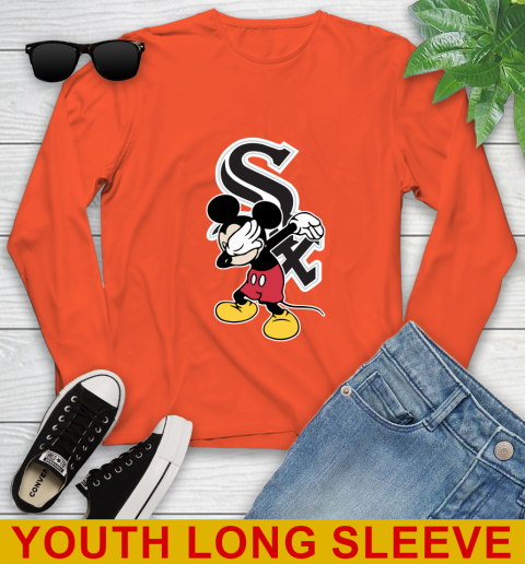 Chicago White Sox MLB Baseball Dabbing Mickey Disney Sports Youth Long Sleeve 4