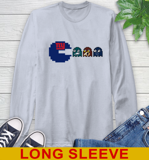 New York Giants NFL Football Pac Man Champion Long Sleeve T-Shirt 6