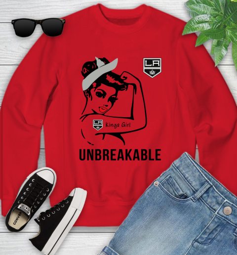 NHL Los Angeles Kings Girl Unbreakable Hockey Sports Youth Sweatshirt 5