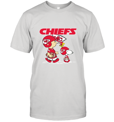 Kansas City Chiefs Let's Play Football Together Snoopy NFL Unisex Jersey Tee