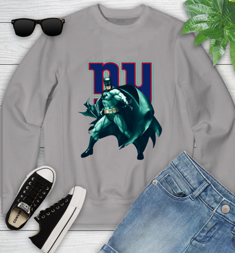NFL Batman Football Sports New York Giants Youth Sweatshirt 4