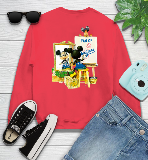MLB Baseball Los Angeles Dodgers Mickey Drawing Shirt 35