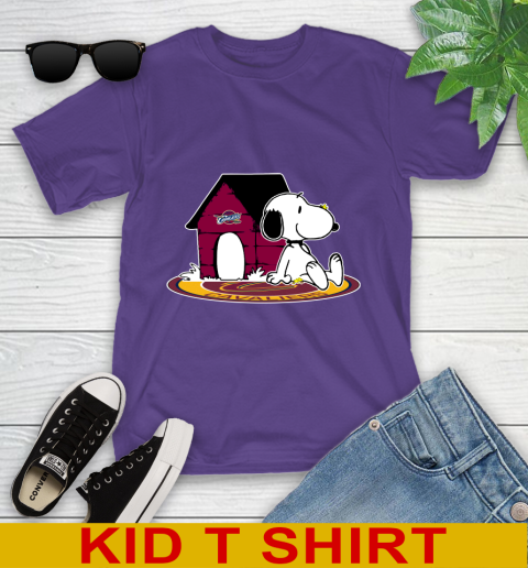 NBA Basketball Cleveland Cavaliers Snoopy The Peanuts Movie Shirt Youth T-Shirt 4
