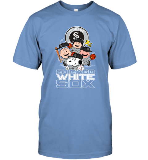 MLB Chicago White Sox Snoopy Charlie Brown Woodstock The Peanuts Movie Baseball  T Shirt - Rookbrand