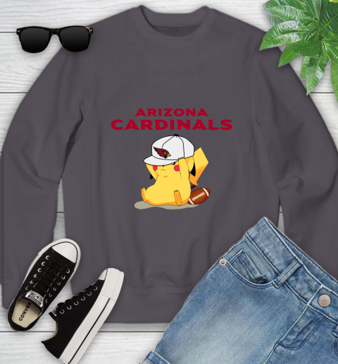 NFL Pikachu Football Sports Arizona Cardinals Youth Sweatshirt 6