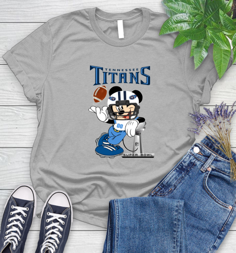 NFL Tennessee Titans Mickey Mouse Disney Super Bowl Football T Shirt Women's T-Shirt 17