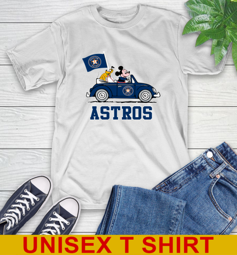 MLB Baseball Houston Astros Pluto Mickey Driving Disney Shirt T-Shirt