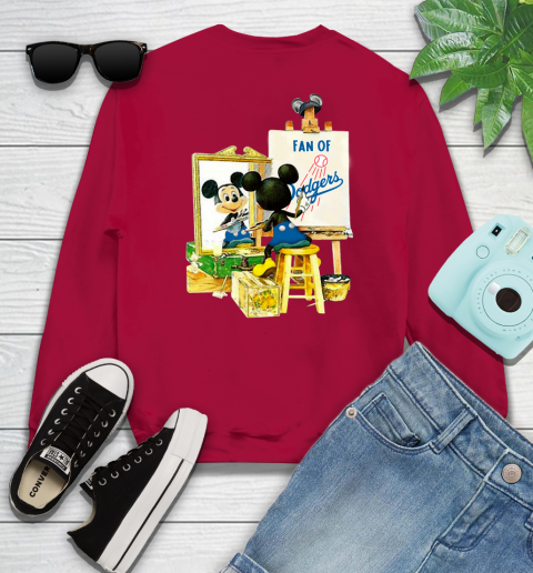 MLB Baseball Los Angeles Dodgers Mickey Drawing Shirt 32
