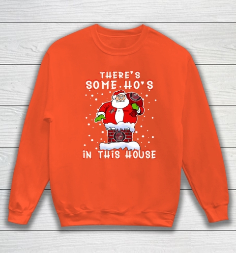 Arizona Coyotes Christmas There Is Some Hos In This House Santa Stuck In The Chimney NHL Sweatshirt 3