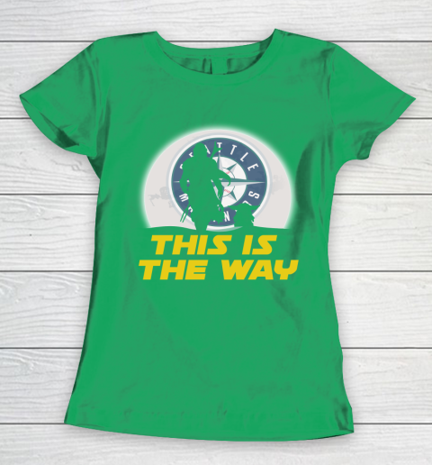 Seattle Mariners MLB Baseball Star Wars Yoda And Mandalorian This Is The Way Women's T-Shirt 5
