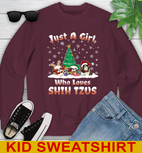 Christmas Just a girl who love shih tzus dog pet lover 253