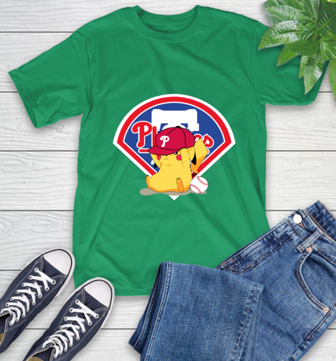 MLB Pikachu Baseball Sports Philadelphia Phillies T-Shirt 7