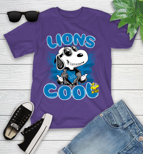 NFL Football Detroit Lions Cool Snoopy Shirt Youth T-Shirt 3