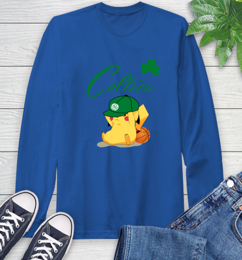 NBA Pikachu Basketball Sports Boston Celtics Long Sleeve T-Shirt 9
