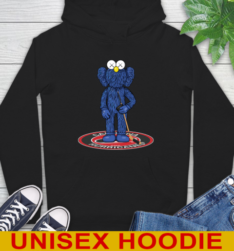 NHL Hockey Carolina Hurricanes Kaws Bff Blue Figure Shirt Hoodie 2