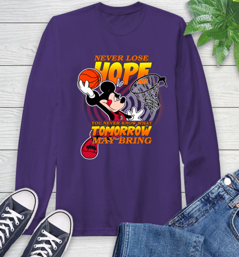 Portland Trail Blazers NBA Basketball Mickey Disney Never Lose Hope Long Sleeve T-Shirt 5