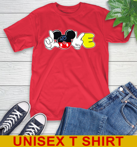 Tampa Bay Lightning NHL Hockey Love Mickey Disney Sports T-Shirt - Image 11
