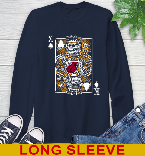 Miami Heat NBA Basketball The King Of Spades Death Cards Shirt Long Sleeve T-Shirt 3