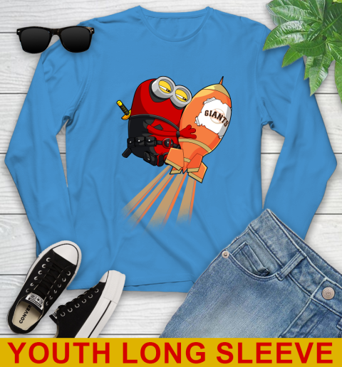 MLB Baseball San Francisco Giants Deadpool Minion Marvel Shirt Youth Long Sleeve 8