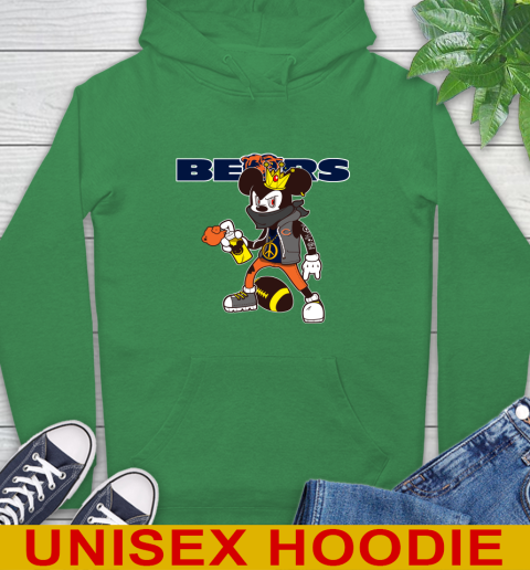 Chicago Bears NFL Football Mickey Peace Sign Sports Hoodie 8