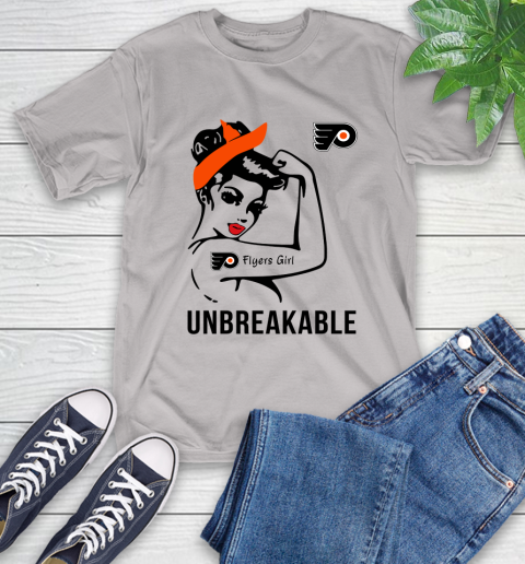 NHL Philadelphia Flyers Girl Unbreakable Hockey Sports T-Shirt 12