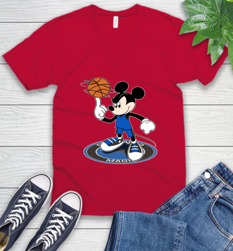 NBA Basketball Orlando Magic Cheerful Mickey Disney Shirt V-Neck T-Shirt 7