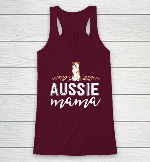Dog Mom Shirt Aussie Mama Dog Mom Shirt For Women Australian Shepherd Racerback Tank 2